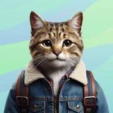 Кот с рюкзаком